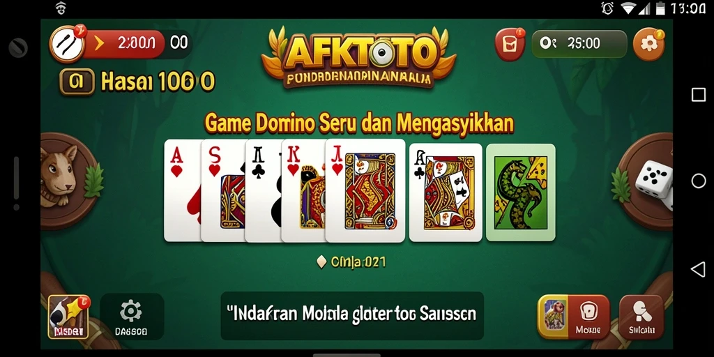 Screenshot gameplay dari AFKTOTO yang menunjukkan keseruan bermain Domino.