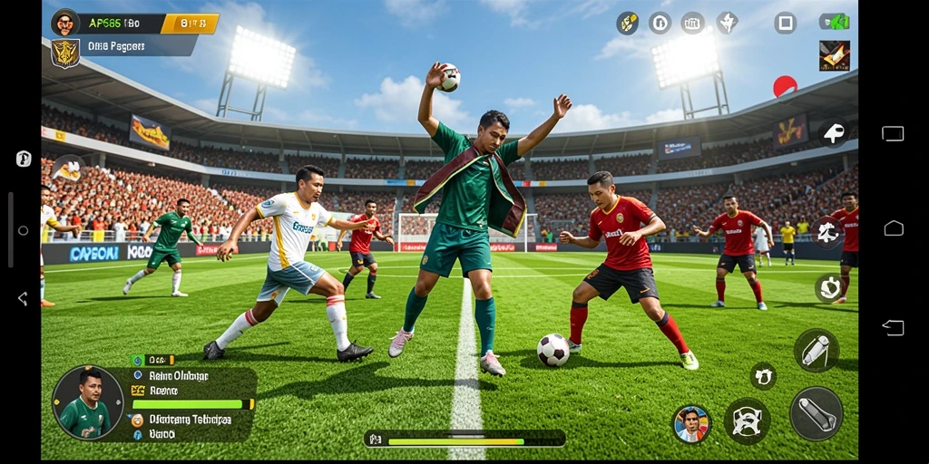 Tampilan screenshot AP686 menunjukkan gameplay seru dengan berbagai pilihan olahraga.