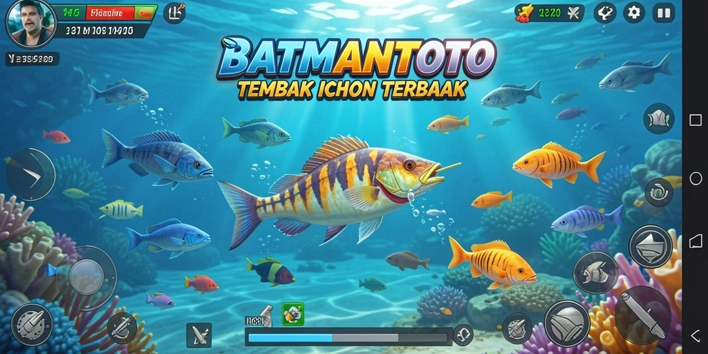 Tampilan dinamis gameplay Tembak Ikan di BATMANTOTO.