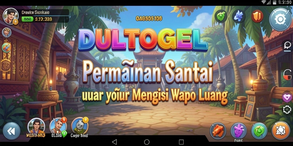 Tangkapan layar utama DULTOGEL yang menunjukkan berbagai mode permainan yang menyenangkan.