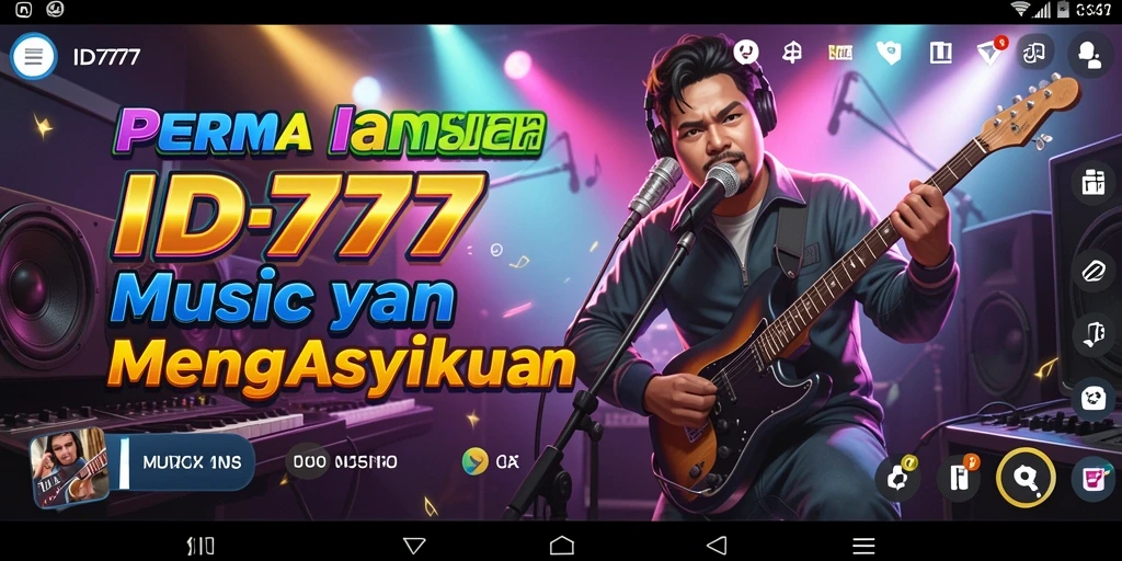 Tampilan gameplay menarik dari ID777 dengan alat musik beragam.