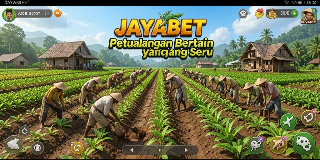 Tampilan gameplay JAYABET yang memukau dengan nuansa pertanian.