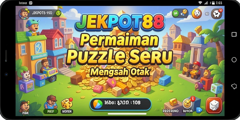 Tampilan gameplay seru dari permainan Puzzle JEKPOT88.