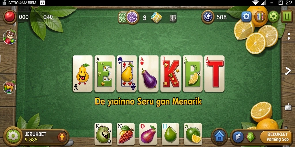 Tampilan gameplay seru dari JERUKBET dengan variasi mode permainan Domino.