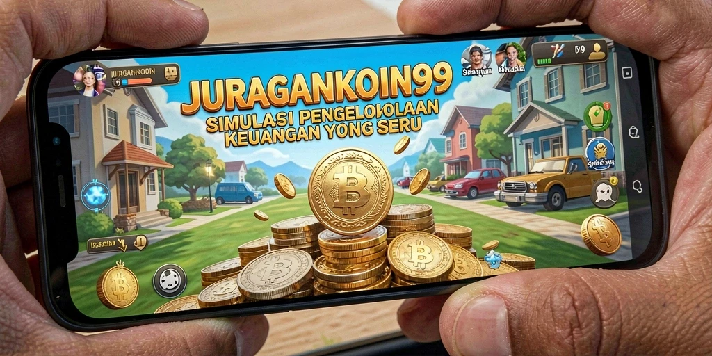 Tampilan gameplay JURAGANKOIN99 dengan elemen simulasi keuangan yang interaktif.