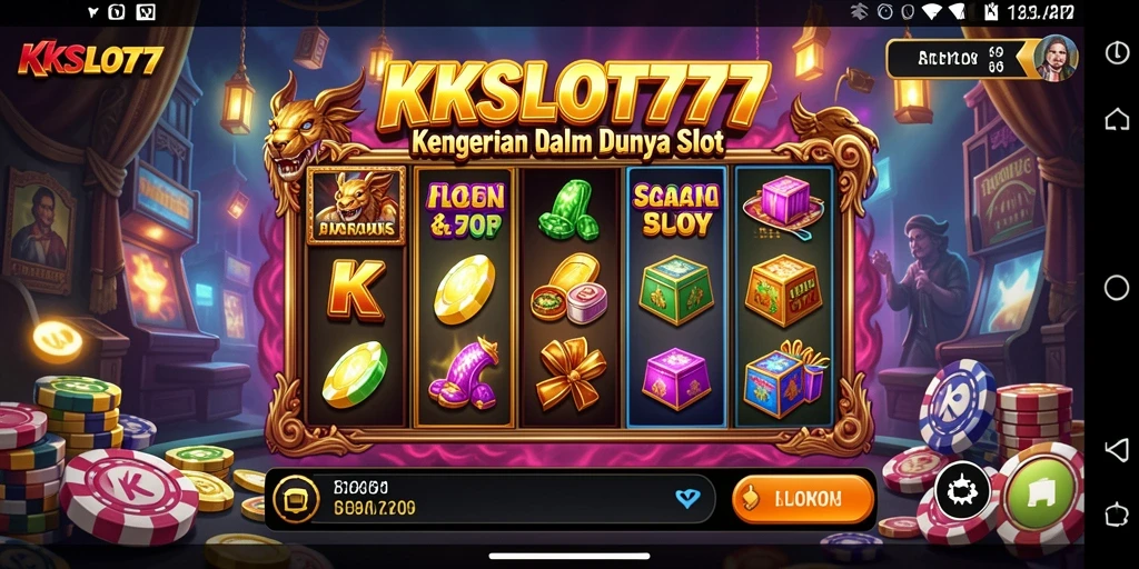 Screenshot KKSLOT777 menampilkan suasana gameplay yang menyeramkan dan mendebarkan.