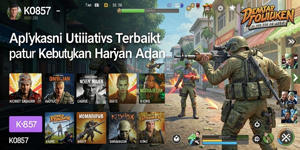 Tampilan utama KO857 yang sederhana dan fungsional.