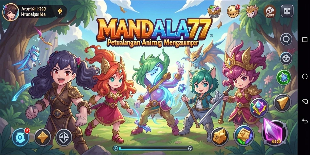 Tampilan gameplay MANDALA77 dengan karakter Anime yang menarik.
