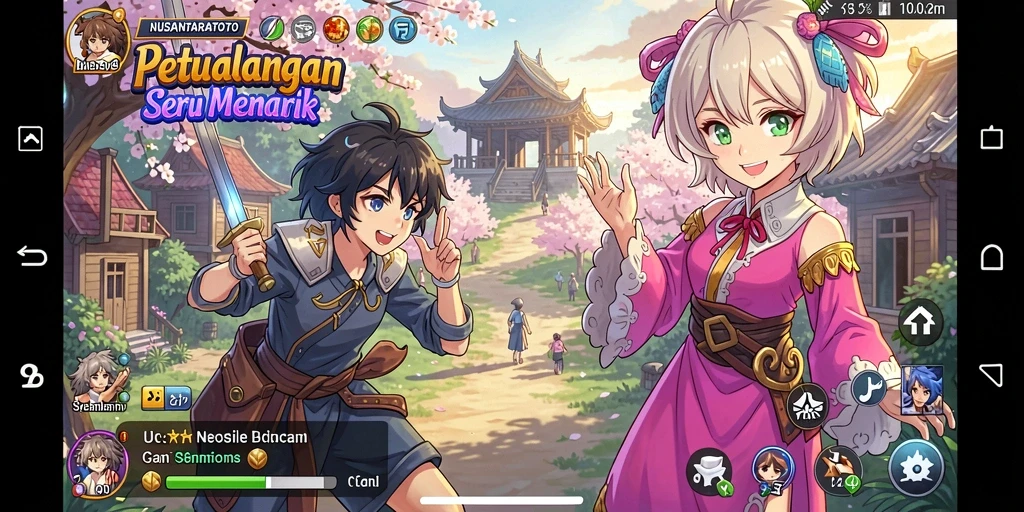 Tampilan gameplay yang seru dan penuh aksi di NUSANTARATOTO.