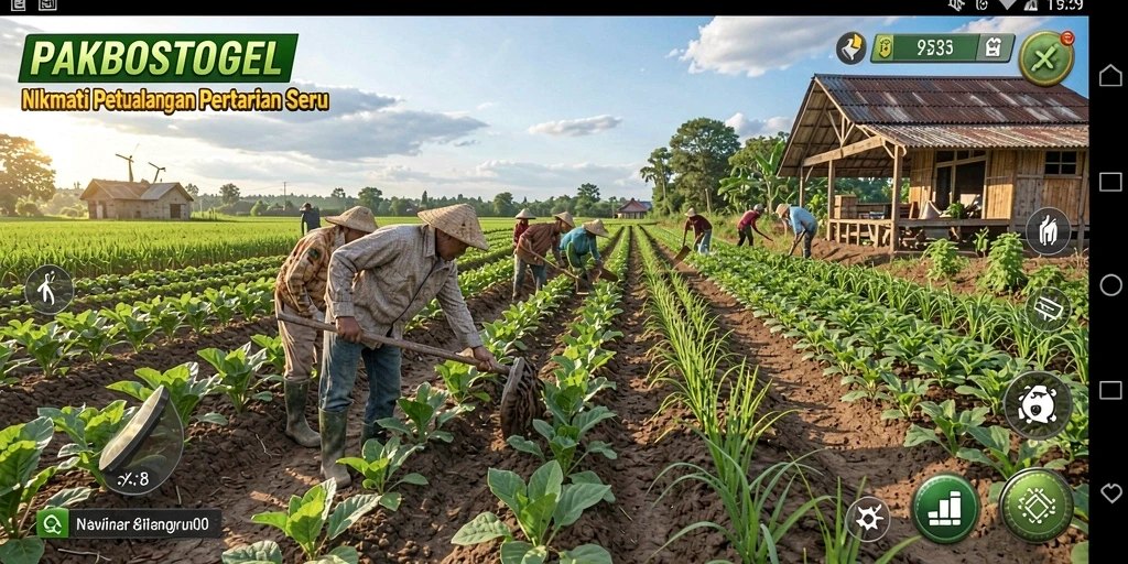 Tampilan menarik dari gameplay Farming di PAKBOSTOGEL.