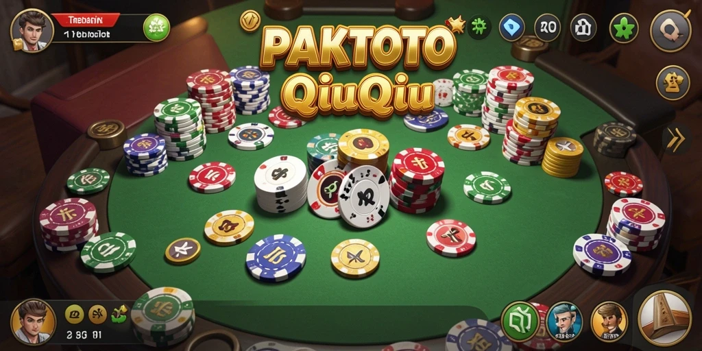 Screenshot PAKTOTO menampilkan aksi seru permainan QiuQiu.