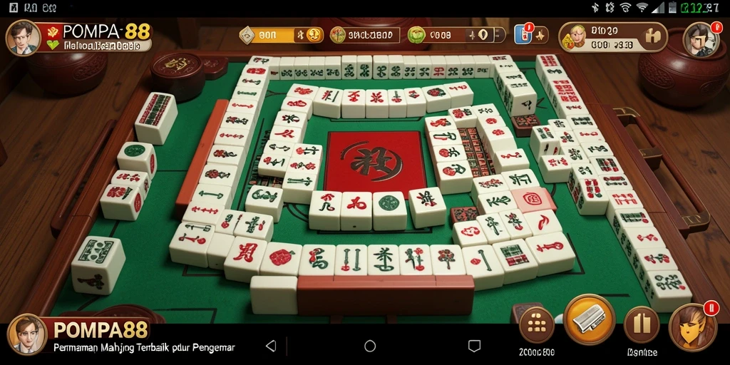 Tampilan gambar gameplay Mahjong yang seru dan menarik.