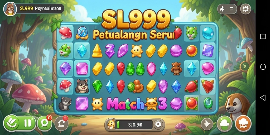Menampilkan gameplay seru dari SL999 dalam kategori Match-3.