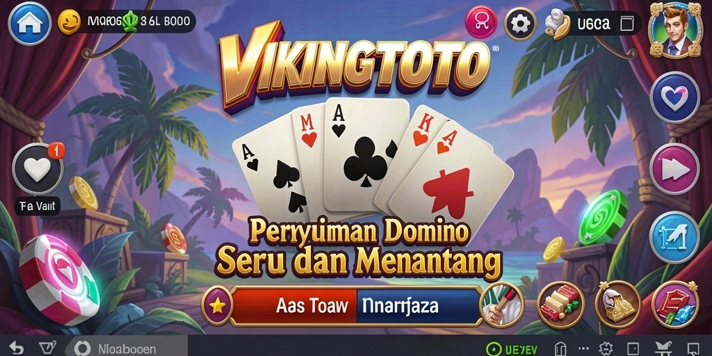 Tampilan seru dalam permainan Domino VIKINGTOTO.