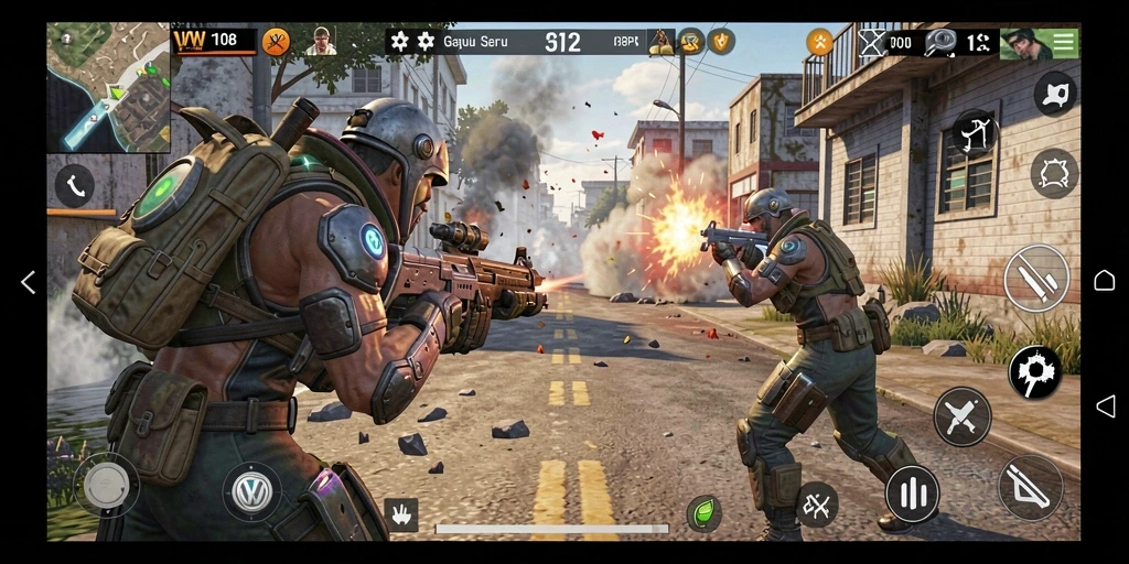 Screenshot VW108 menampilkan aksi menegangkan dalam gameplay TPS.