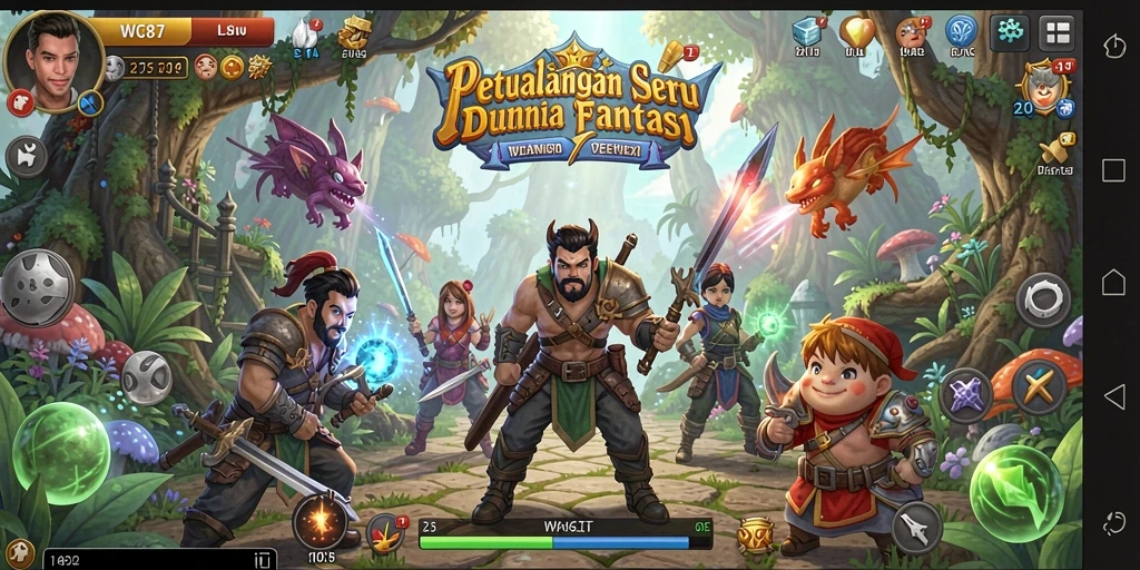 Tampilan gameplay <strong>WG87</strong> yang menakjubkan saat menjelajahi dunia petualangan.